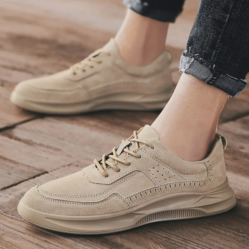 

New Arrival Men Shoes Lace-Up Breathable comfortable Shoes outdoor lace up fashion Men Dress Shoes Male suede leather Footwear