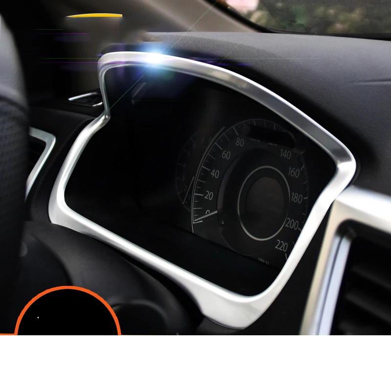 lsrtw2017 carbon fiber abs car dashboard screen frame trims for honda crv 2012 2013 2014 2015 2016 4 cr-v accessories chrome | Автомобили