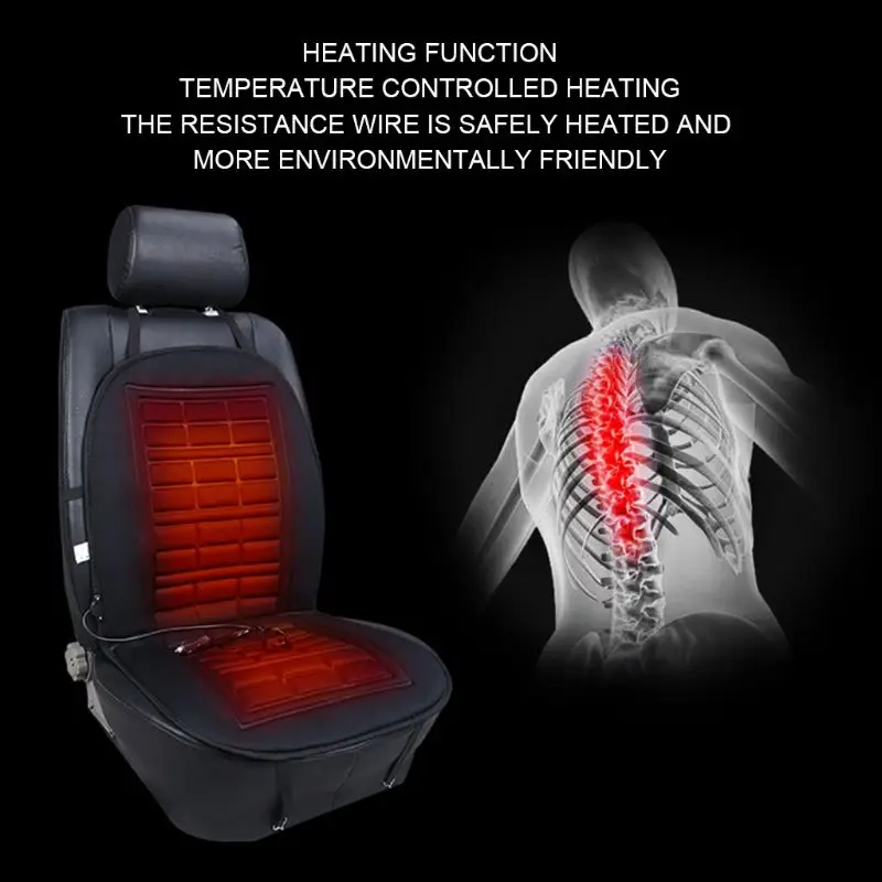 1Pc 12V Car Seat Heater Thickening Heated Pad Cushion Winter Warmer Cover Auto