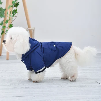 

2019 Winter Two Feet Warm Dog Clothes with Pockets Dog Hoodie Cotton Pet Coat for Small Puppy Clothes Dog Accessories