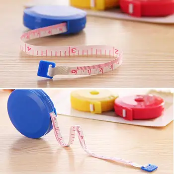 

1pcs Automatic Shrink Candy Color Portable Keychain 1.5 Meters Length Small Stationery