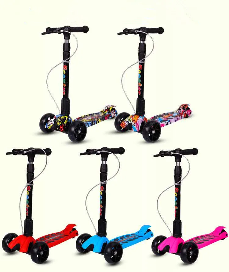 Lazykid-patinete plegable para niños de 2 a 12 años, patinete de juguete para niños