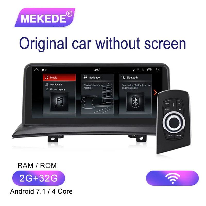 MEKEDE HD 10,25 дюймов Автомобильный мультимедийный плеер gps Android 7,1 DVD Automotivo для BMW X3 E83 2004~ 2010 2 ГБ ram радио FM Wifi - Color: car dvd