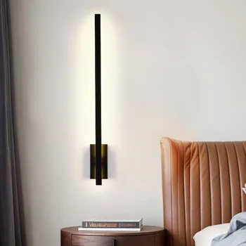 

Nordic Led Mirror Lamp Modern Living Room Stairs Bathroom Indoor Wall Light Fixture Decor Home Lighting Black Metal Wall Sconce