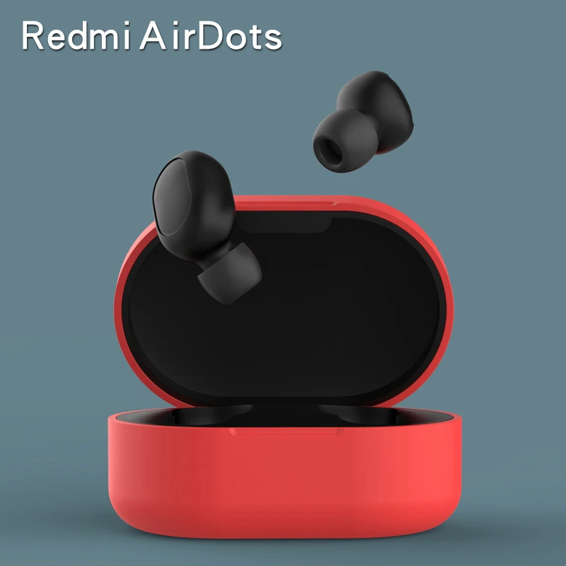 Силиконовый наушник чехол для Xiaomi mi Red mi AirDots наушники защитный чехол TWS Bluetooth беспроводная гарнитура для наушников оболочка