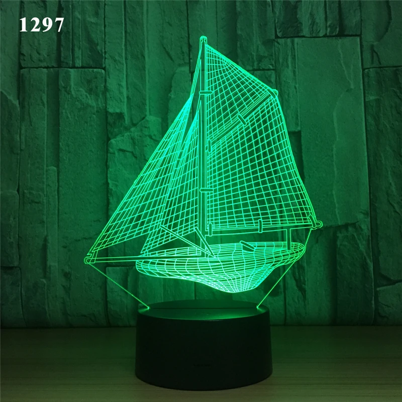 3D яхты ночник скорость для лодки для парусной лодки пиратский корабль светодиодный ночник домашний декор RGB настольный ночник для детей день рождения Рождественский подарок - Испускаемый цвет: 110