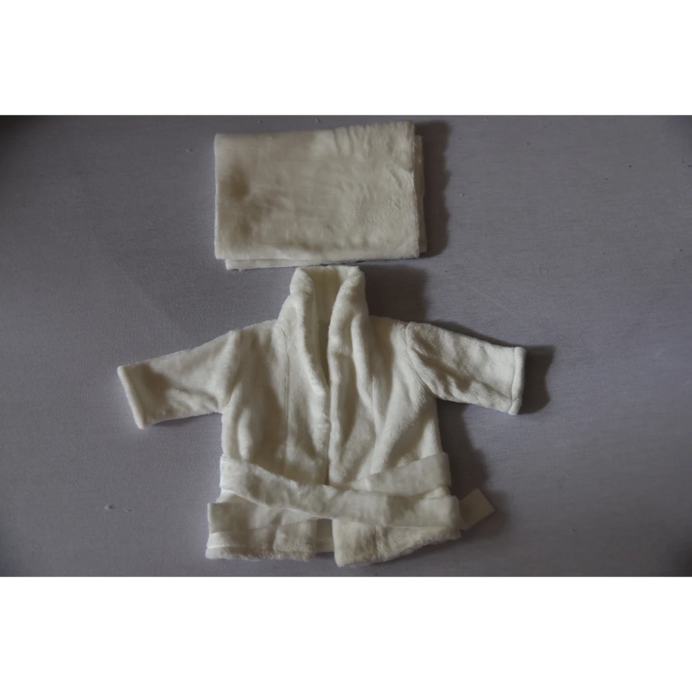 Белый/розовый банный халат комбинезон для новорожденных реквизит фотосессии