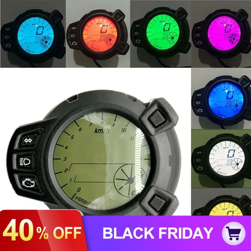 12 В мотоцикл измеритель скорости ремонт семь цветов жидкокристаллические инструменты масло об/мин скорость Метр Три ДЛЯ BWS 125