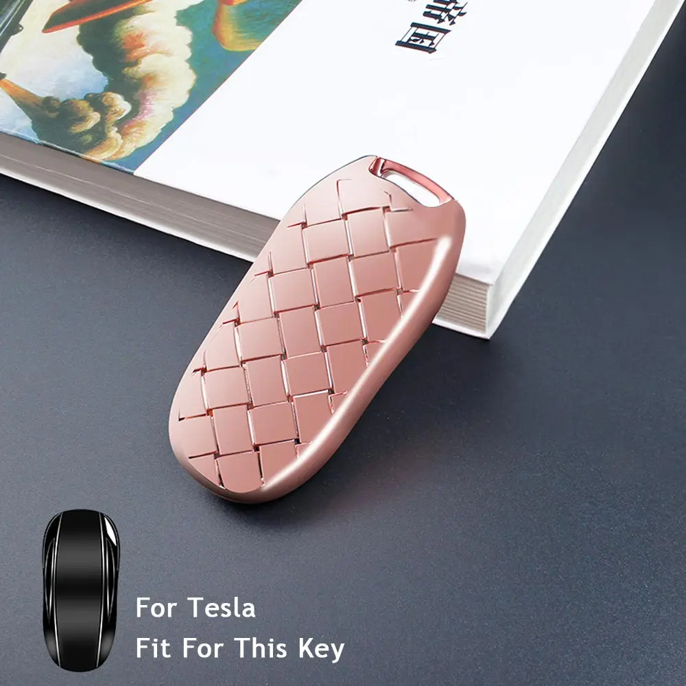 Автомобильный чехол для ключей fob TPU для Tesla модель X Автомобильный пульт дистанционного ключа 3 кнопки умный авто украшение автомобиля Стайлинг оболочки аксессуары - Название цвета: Option 3