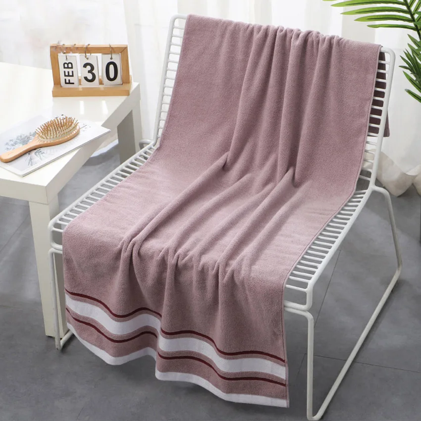 Striped Thick Bath Towels Cotton Hand Face Hair Towel Soft Comfortable Family Bathroom Hotel Adult Children Toalhas De Banho