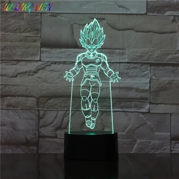 

3D Lamp Dragon Ball Z Vegeta Figure Boy Led Night Light Usb Touch Sensor Color Changing Decorative Table Night Lamp Bedroom
