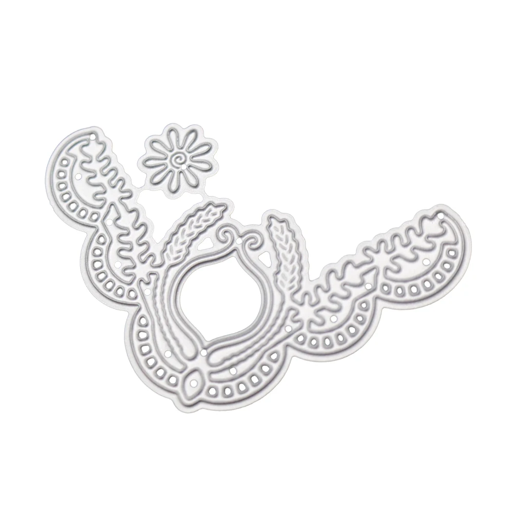 Flower Lace Die Bud Frame Cutting Dies Metal Mold Irregular Scrapbook Embossing Hollow Craft Knife Mould Stencil Stamps and Dies