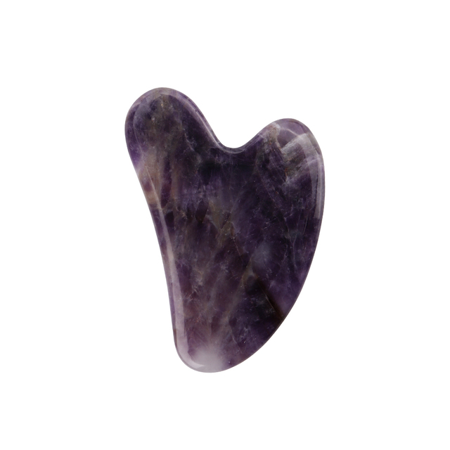 Sha Scraping Massage Tool Amethyst Facial Massager Natural Anti-Aging Face Body Gua sha Stone Board Premium Purple Gua Sha