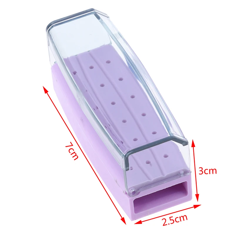 Пустой стенд дисплей Контейнер чехол для ногтей Резак для фрезерного станка маникюрные аксессуары 18 отверстий для ногтей сверло коробка для хранения