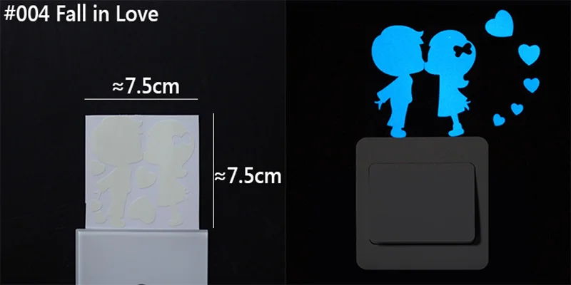 Мультяшные светящиеся Стикеры для выключателей светится в темноте стикер на стену s домашнее украшение для детской комнаты декоративная наклейка на стену кошка фея Луна Звезда - Цвет: 01
