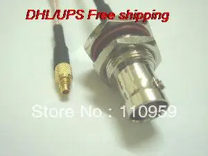 

DHL/EMS Hot 100 pcs BNC Female Nut Bulkhead to MMCX Male Crimp RG316 Jumper-A2