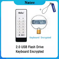 Клавиатура Netac зашифрованная USB 2,0 Флешка 64 ГБ 32 ГБ USB флеш-накопитель 32 64 16 ГБ флеш-накопитель USB флэш-накопитель диск на ключе памяти