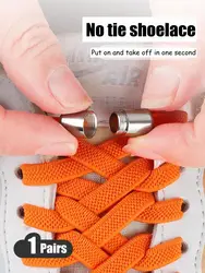 2 paires de lacets élastiques à boucle sans cravate, chaussures plates pour enfants et adultes, lacets rapides pour paresseux, 21 cordes de couleur 