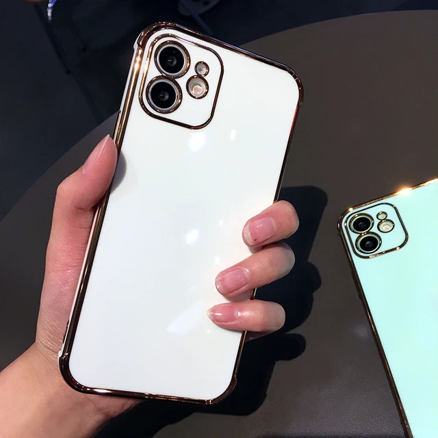 Luxury Gold Plated Plain Simple Case For iPhone Tweggo