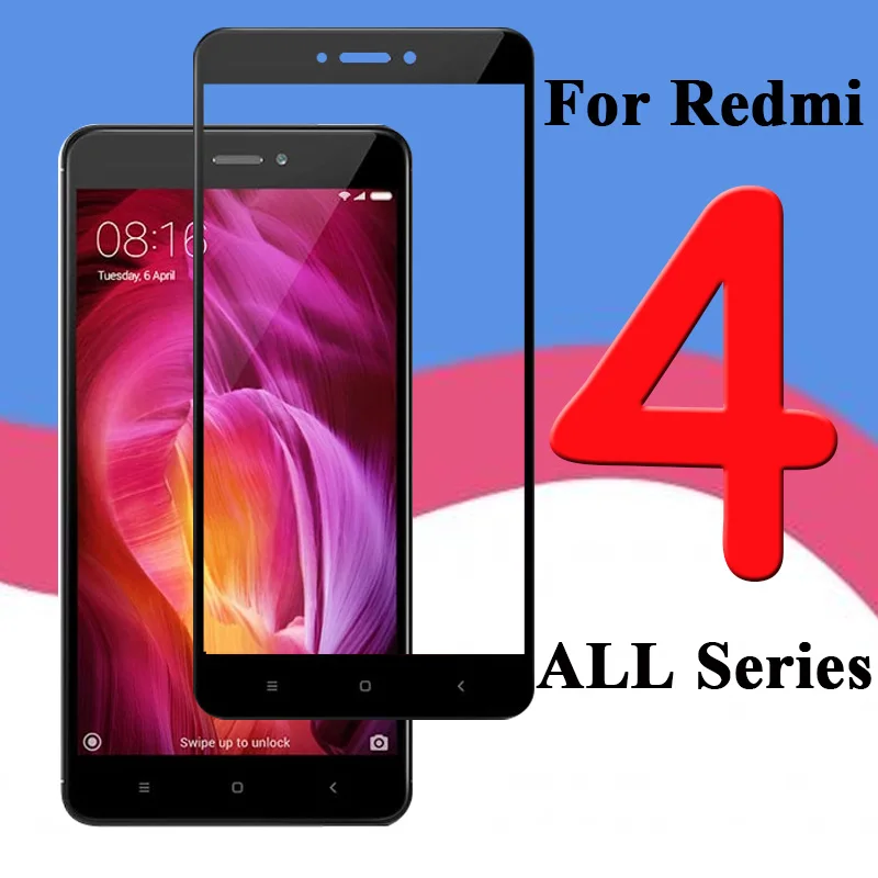 Закаленное стекло для Xiaomi Redmi Note 4 4X 5 Pro глобальная полноэкранная защита Tougehened Fim