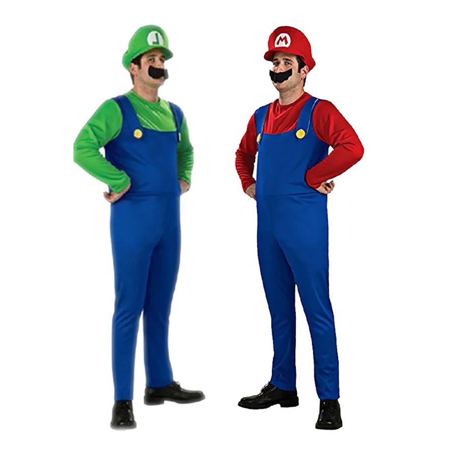 Cosplay&ware Super Mari0 Costume Cosplay Jumpsuit Adults Kids Halloween Dance Fancy Dress Gift Luigi Brothers Costumes Party Outfit -Zentai shop online H0e77bf99f5e9447ba0e4f736846d92d9S.jpg
