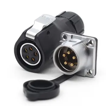 Xhp20, Ip67 Waterproof 5 Pin Led Power Cable Connector High-Voltage Aviation Connector Electrical Power Male Socket Female Plu