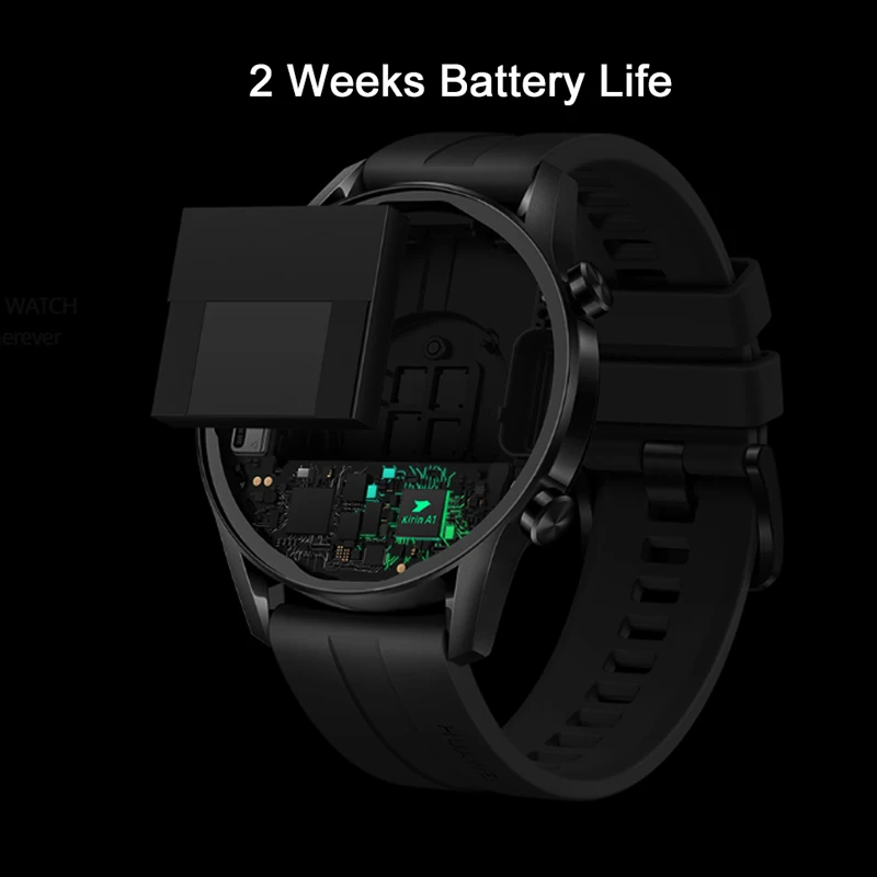 Оригинальные Смарт-часы huawei GT 2 GT2 gps двухнедельный срок службы батареи Водонепроницаемый телефонный Звонок трекер сердечного ритма для Android iOS