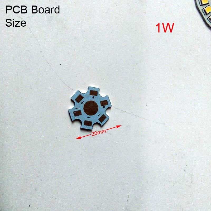1W 20mm 1/5/10/50 шт База Светодиодный пластина pcb самодельный радиатор Панель для потолочного освещения, bulib свет Алюминий доска 1/3/4/5/7/9/12W подложка - Испускаемый цвет: 1W 20mm