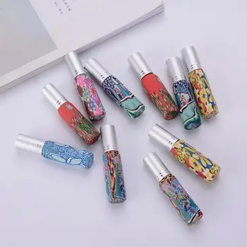 

10pcs 10ml Empty Aluminum cap Glass Perfume Lotion Bottle Atomizer Spray Refillable Vials Colorful Travel Cosmetic Containers