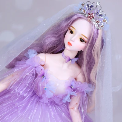 Серия Dream Fairy 1/3 BJD кукла 62 см для девочек, кукла для тела, в том числе с официальным макияжем и одеждой для глаз ICY DBS SD - Цвет: Violet