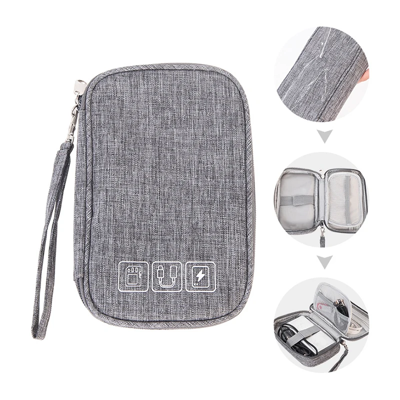 

Cable Bag Organizer Wires Charger Digital USB Gadget Portable Electronic Earphone Case Zipper Storage Pouch Accessories Supplies