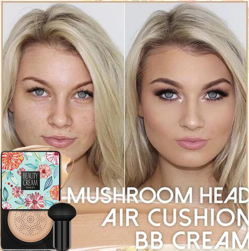 

Mushroom Head Air Cushion BB Cream Foundation Korean CC Cream Concealer Whitening Waterproof Foundation Brighten Face Base Tone