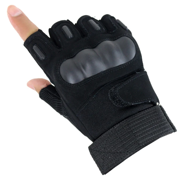 Жесткие тактические перчатки, половинный сустав пальца, армейский Военный боец для охоты стрельбы страйкбола, Пейнтбольный, полицейский, без пальцев