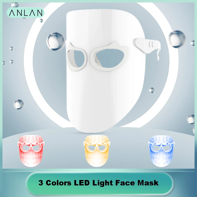 

3 Colors Led Mask Photon Electric LED Facial Mask LED Skin Rejuvenation Anti Wrinkle Acne Photon Therapy Home Salon Beauty Tool