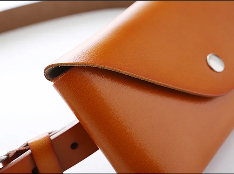 EASYANT Waist Bag Women Fashion Genuine Leather Waist Belt Bags Waterproof Chest Belly Pouch Woman Fanny Pack Coin Purse