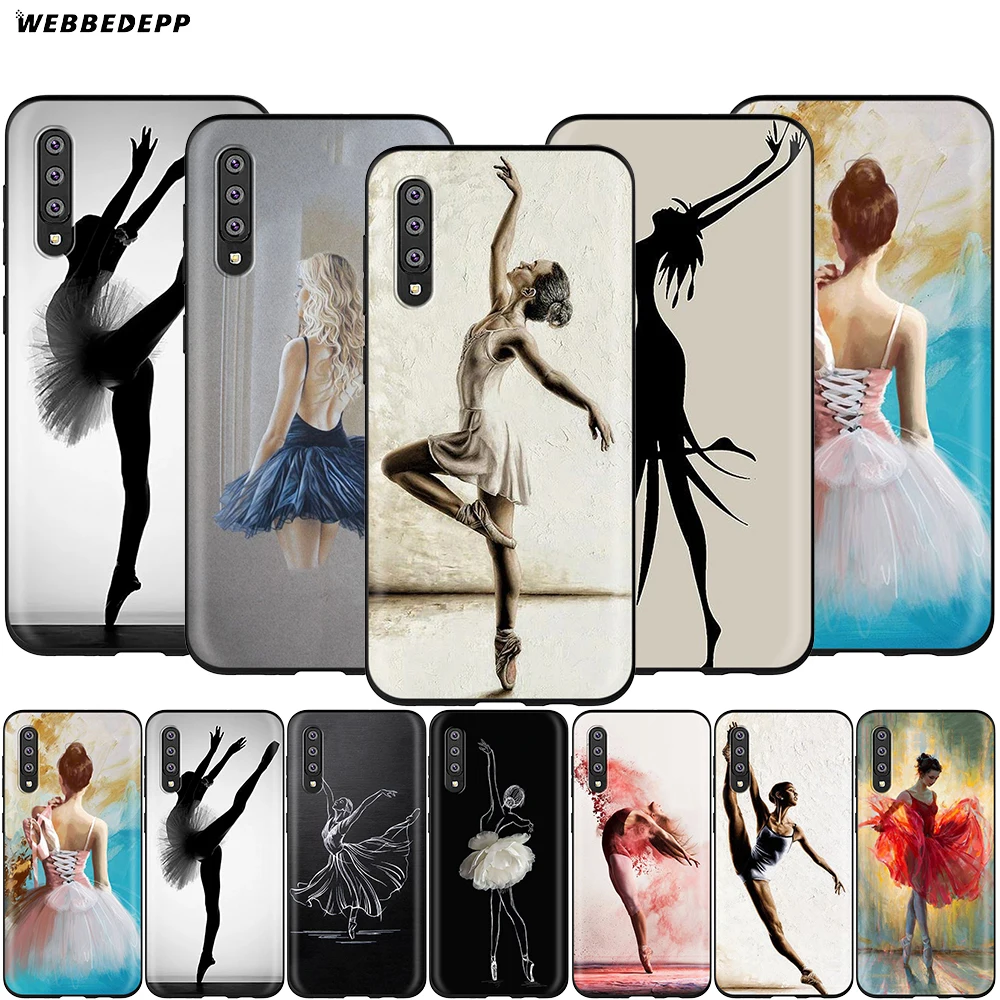 Webbedepp танцевальная балерина для Samsung Galaxy S7 S8 S9 S10 Plus Edge Note 10 8 9 A10 A20 A30 A40 A50 A60