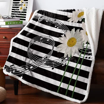 

Chrysanthemum Music Throw Blankets Personalized Blankets Bedclothes