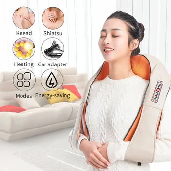 

Infrared Heating Kneading Massagem Massager Electric Family Car U-shaped Electric Acupressure Neck Shoulder Body Massager