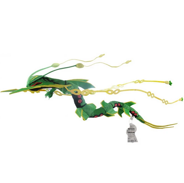 Rayquaza рубиновые Плюшевые игрушки-Драконы Peluche Аниме Фигурка Felpa Bonecas de подарок для детей 3" черный зеленый - Цвет: Green