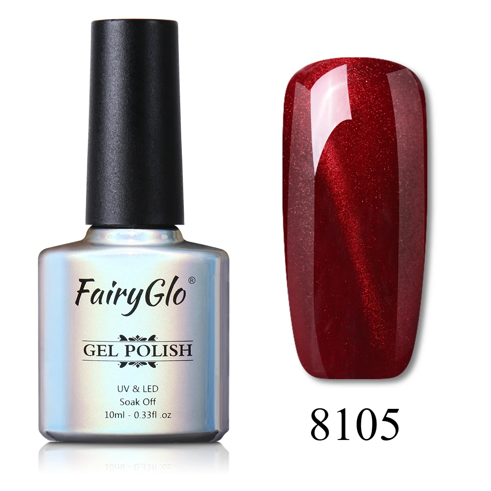 JHMY8105 FairyGlo 10 мл в виде ракушки кошачий глаз УФ-Гель-лак замочить от нефрита винно-красный кошачий глаз Гель-лак для ногтей Магнитный эмалированный лак для нейл-арта - Color: JHMY8105