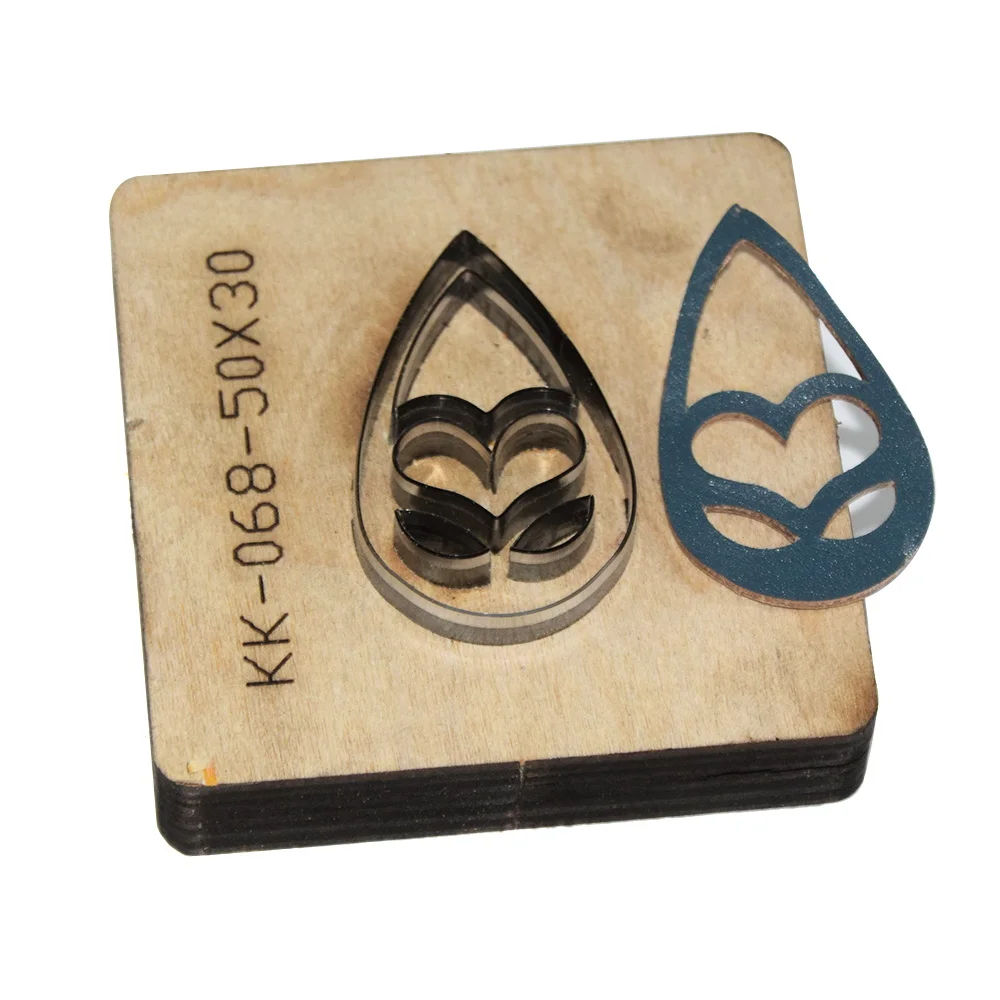 DIY 가죽 공예 특수 모양 귀걸이 다이 커팅 나이프 블레이드 금속 중공 펀처