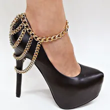 E0018 аксессуары в европейском и американском стиле, уличная застежка, большой бренд, стиль знаменитостей, крутой многослойный браслет на ногу с кисточками, обувь Chai
