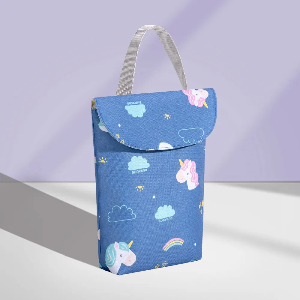 Sunveno, многофункциональный органайзер для детских подгузников, дорожная косметичка, сумки для макияжа, Влажная/сухая сумка, сумка для хранения, дорожная сумка для подгузников - Цвет: unicorn