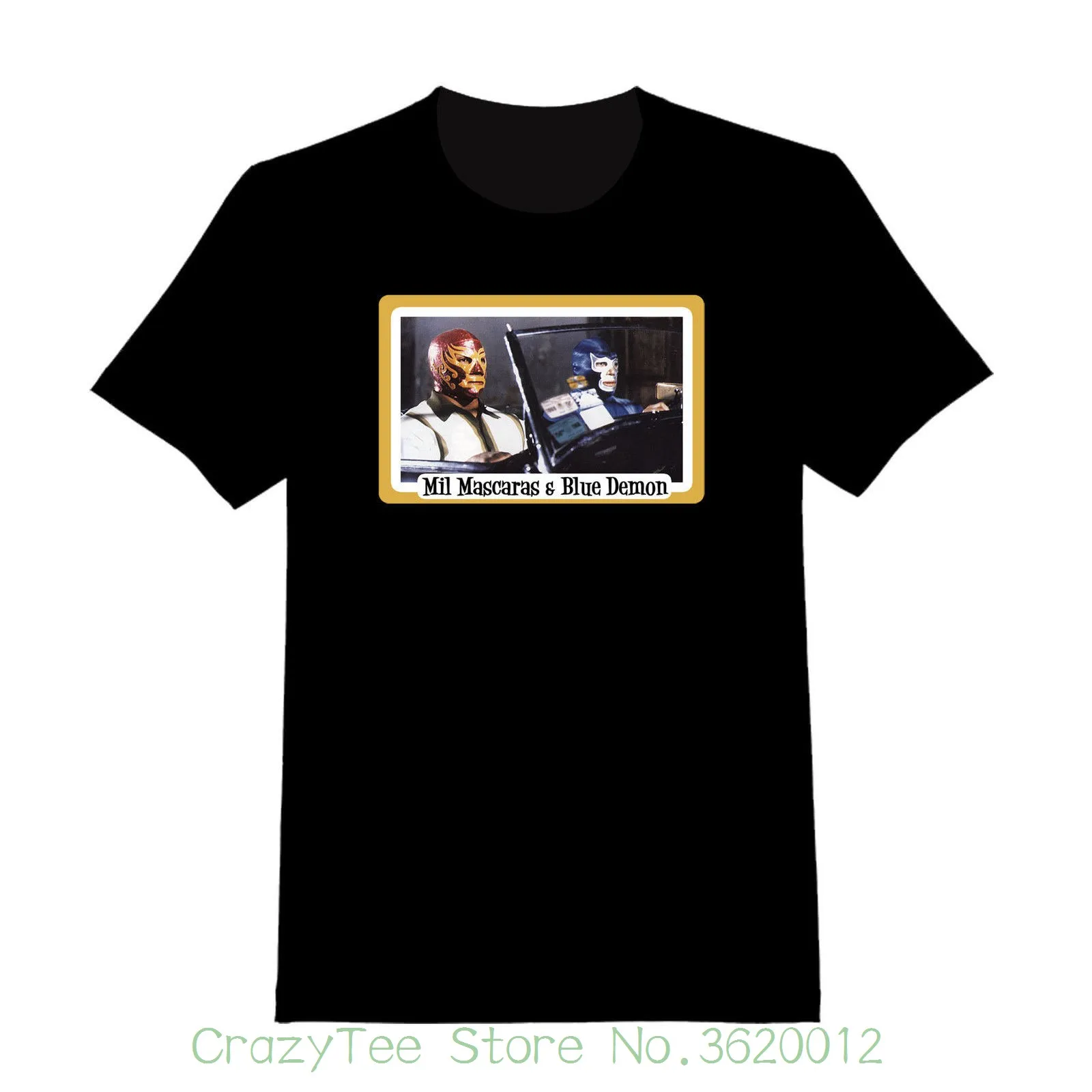 Женская футболка Mil Mascaras & Blue Demon Custom t shirt (147) хит продаж модная женская для
