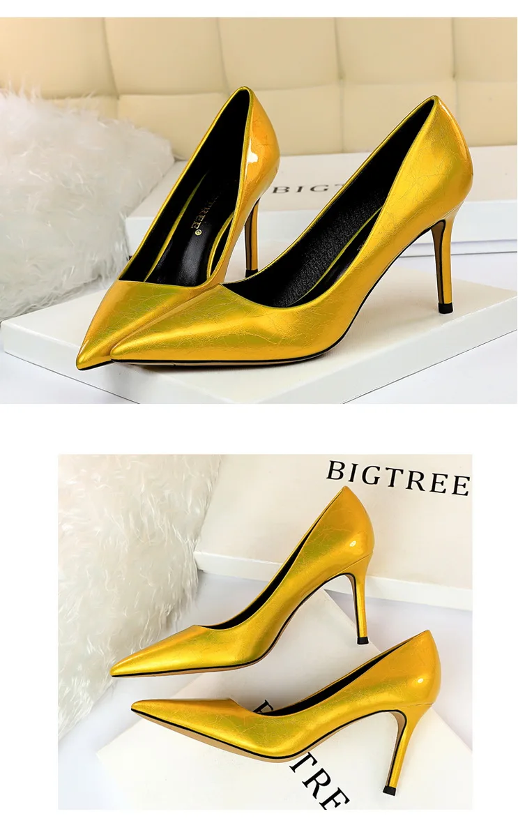 Г. Элегантные винтажные женские туфли-лодочки на каблуке однотонная модная женская обувь на высоком каблуке 8 см с острым носком обувь для вечеринок