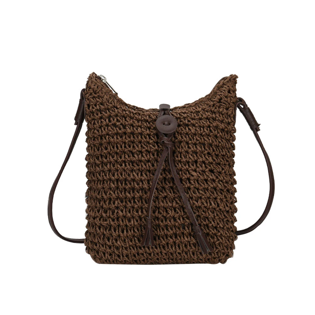 

Ladies's Bag Summer Crossbody Women's Wild Grass Weave Women's Straw Shoulder Bag Spring And Summer Popular Wild Bag 0107