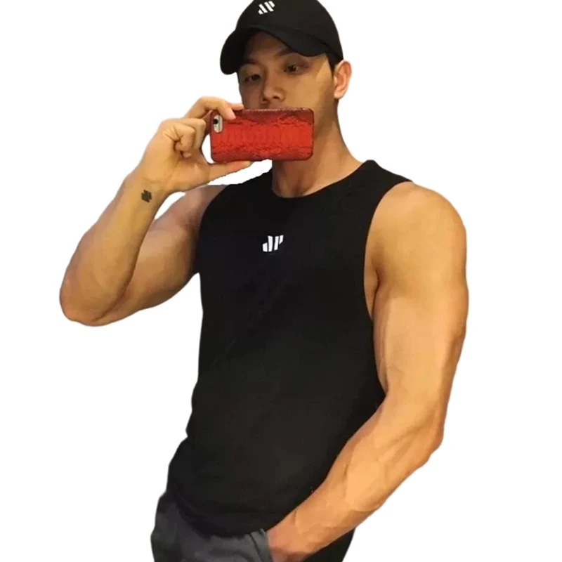 Mens fitness gyms Tank top men Fitness sleeveless shirt Male mesh breathable Sports vest Undershirt Gyms Running vest men