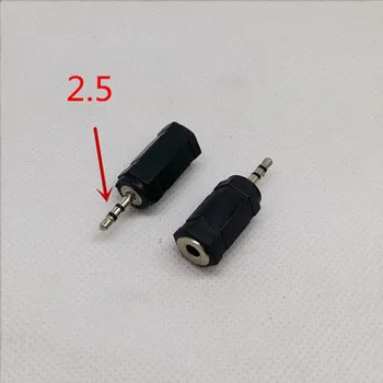 

100pcs 2.5 revolution 3.5 female stereo mobile phone headset audio plug 2.5MM to 3.5MM audio adapter