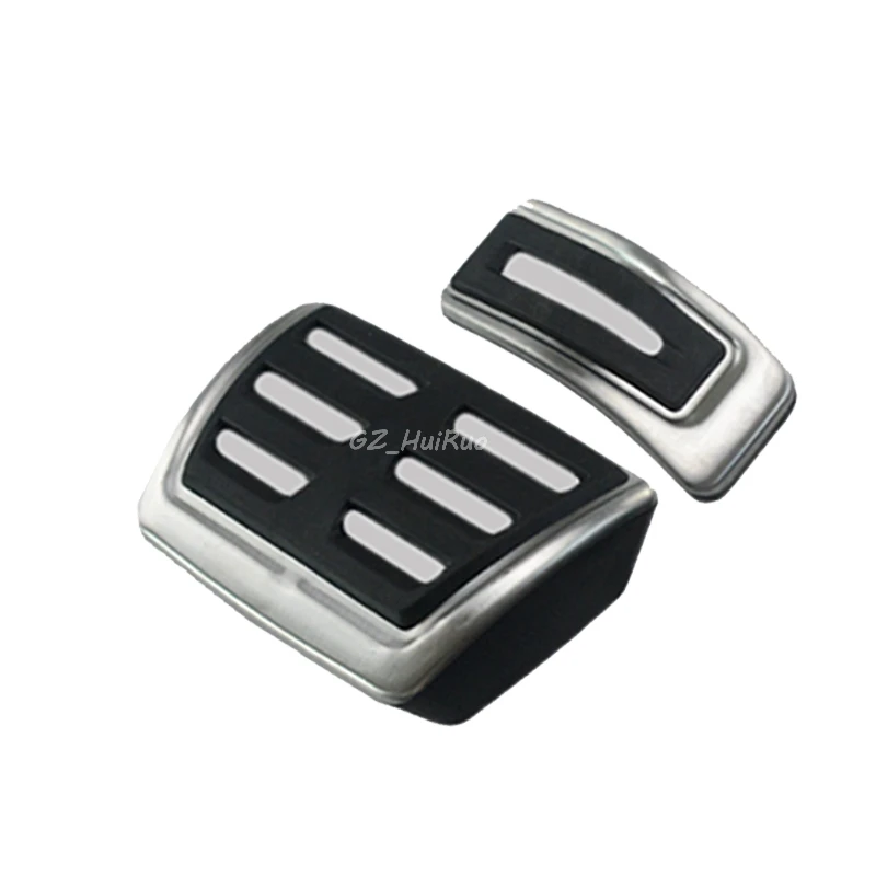 Stainless Steel Fuel Brake Footrest Pedal Cover For Audi A4 B9 A5 F5-AT Sedan Avant Sport Automatic