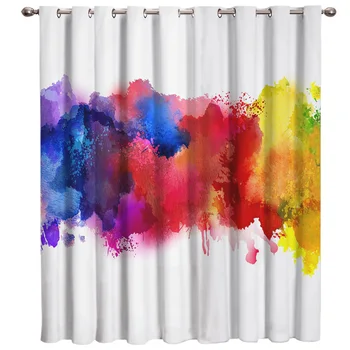

Colour and Pattern Room Curtains Large Window Window Curtains Dark Living Room Bathroom Bedroom Fabric Decor Kids Curtains And